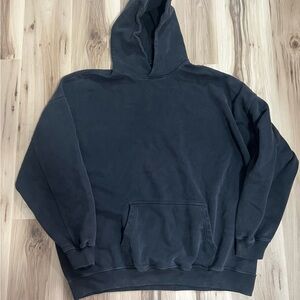 Abercrombie & Fitch Essential Popover Hoodie Washed Black Mens Tall Sweatshirt